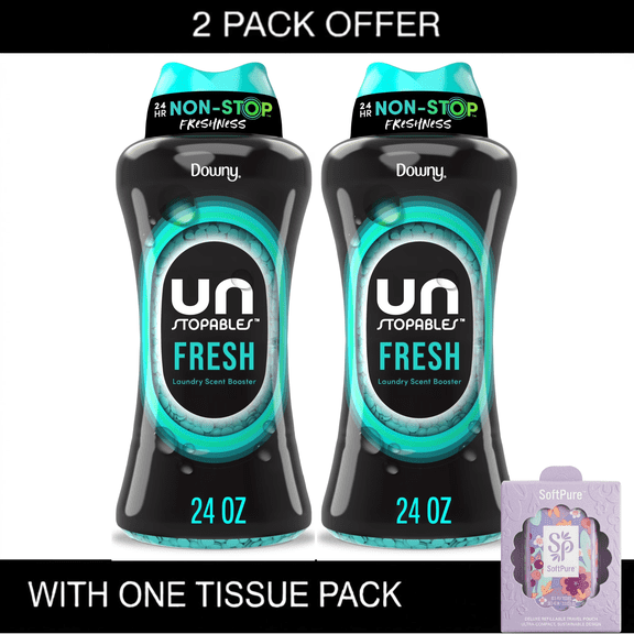 Downy Laundry Scent Beads, Unstopables In-Wash Scent Booster, Fresh Scent, (24 oz)