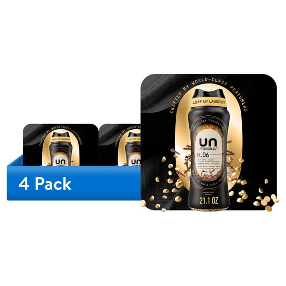 (4 pack) Downy Unstopables Unlimited Collection In-Wash Laundry Scent Booster Beads, N.06, 21.1 oz