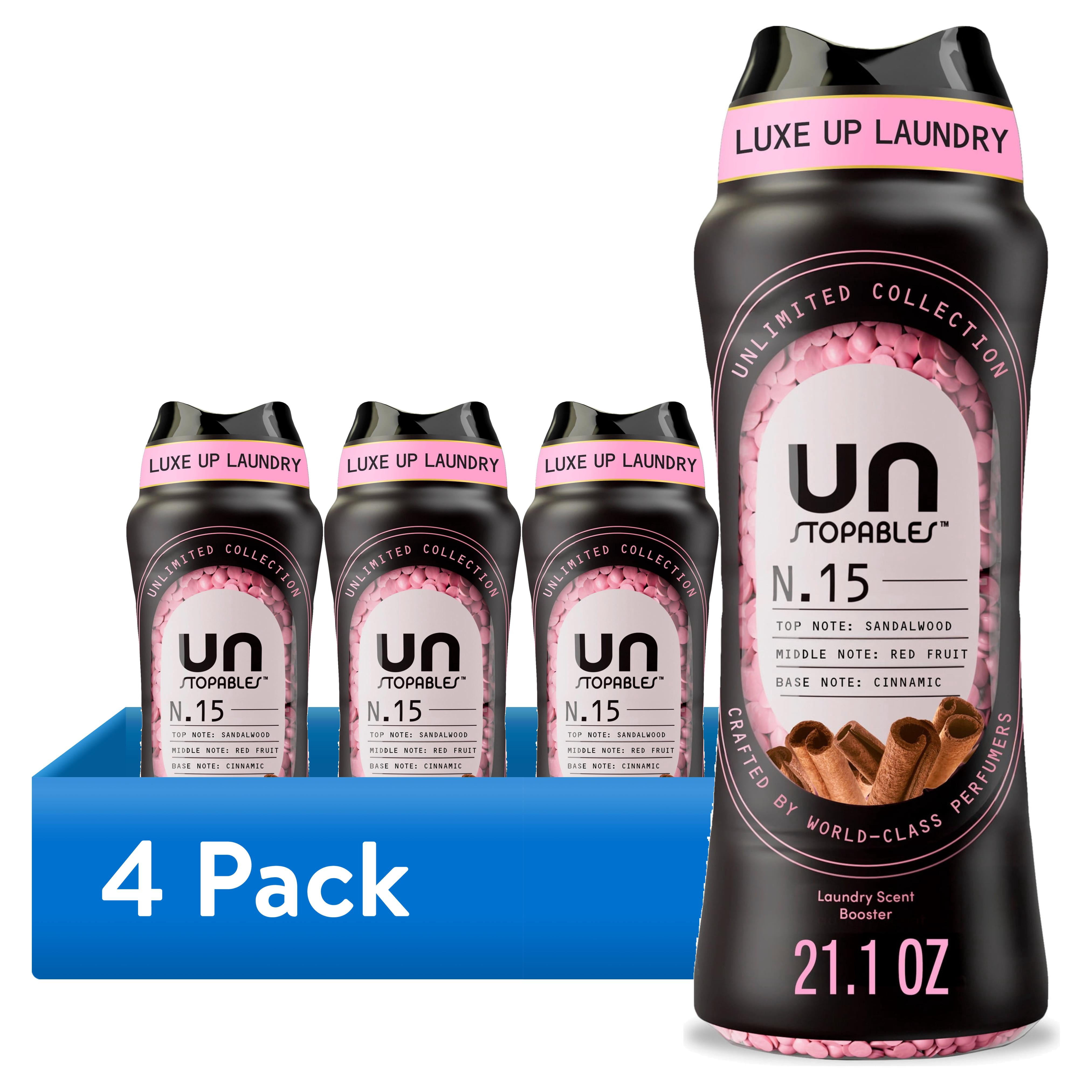(4 pack) Downy Laundry Scent Beads, Unstopables Unlimited Collection, In-Wash Scent Booster, N.15 Scent, 21.1 oz