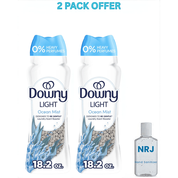 Downy Light In-Wash Scent Booster Laundry Beads, No Heavy Perfumes, Ocean Mist Scent, 18.2 oz