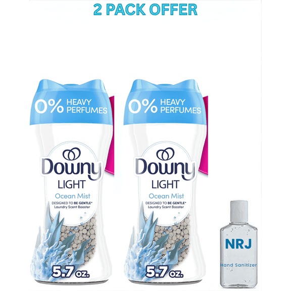 Downy Light In-Wash Scent Booster Laundry Beads, No Heavy Perfumes, Ocean Mist Scent, 5.7 oz