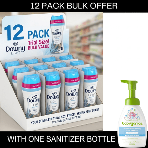 Downy Light In-Wash Scent Booster Laundry Beads, No Heavy Perfumes, Ocean Mist Scent, 5.7 oz