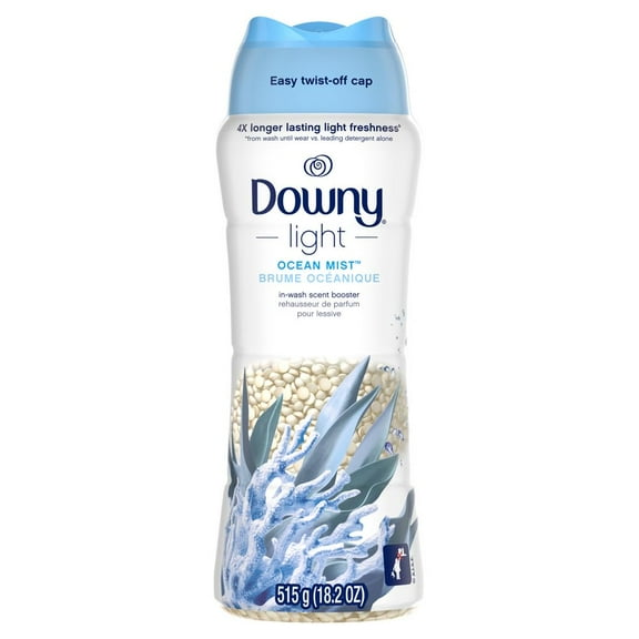 Downy Light Laundry Scent Booster Beads for Washer, Ocean Mist, 18.2 oz, with No Heavy Perfumes (Pack of 16)