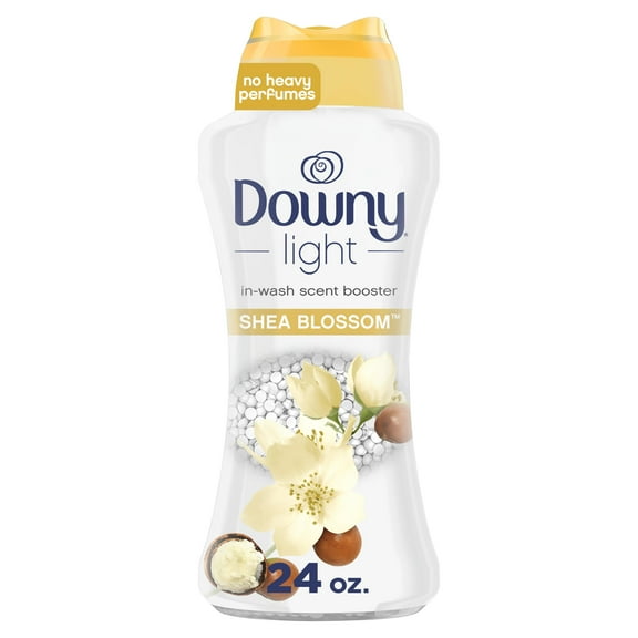 Downy Light Laundry Scent Booster Beads for Washer, Shea Blossom, 24 oz, with No Heavy Perfumes