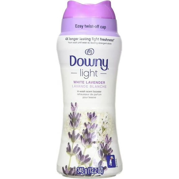 Downy Light Laundry Scent Booster Beads for Washer, White Lavender, 12.2 oz, with No Heavy Perfumes