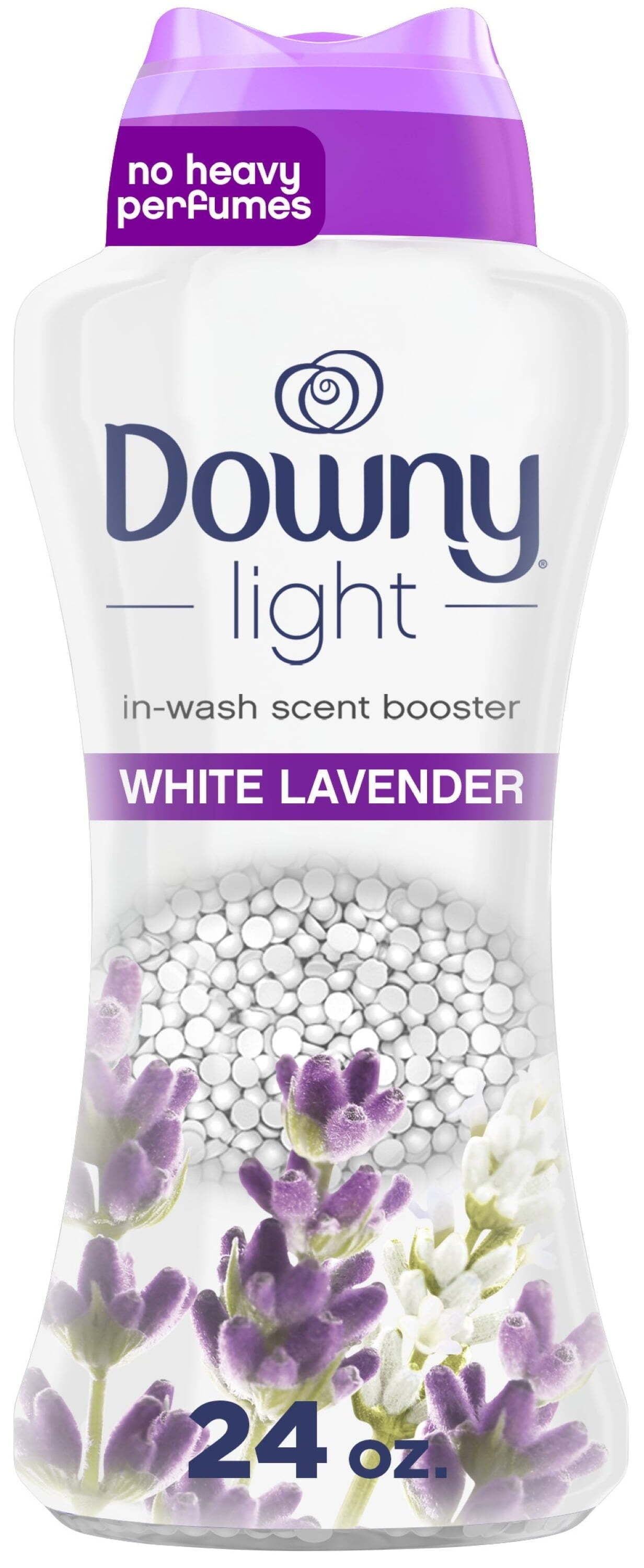 Downy Light Laundry Scent Booster Beads for Washer, White Lavender, 24 oz, with No Heavy Perfumes