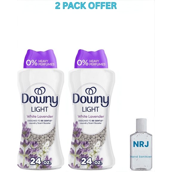 Downy Light Laundry Scent Booster Beads for Washer, White Lavender, 24 oz, with No Heavy Perfumes