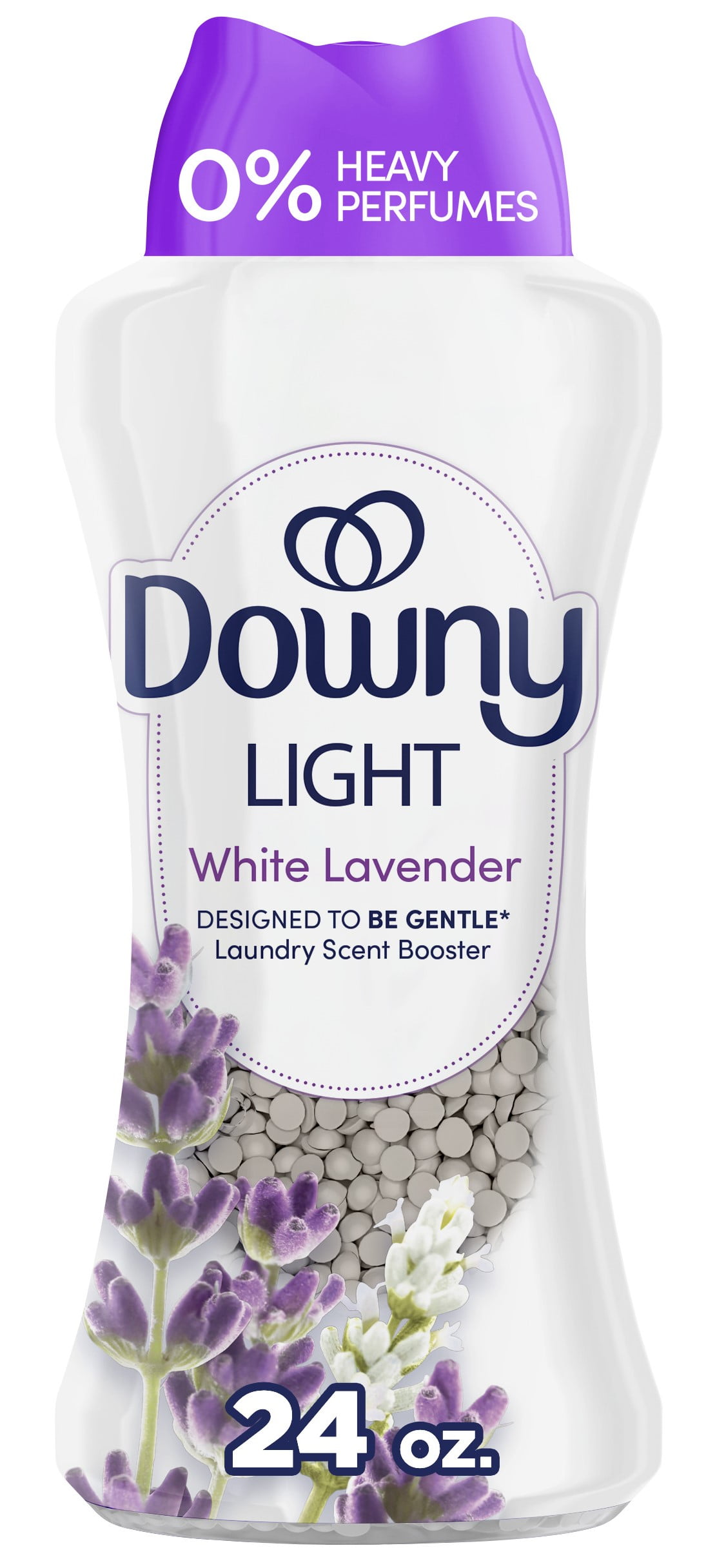 Downy Light Laundry Scent Booster Beads for Washer, White Lavender, 24 oz, with No Heavy Perfumes