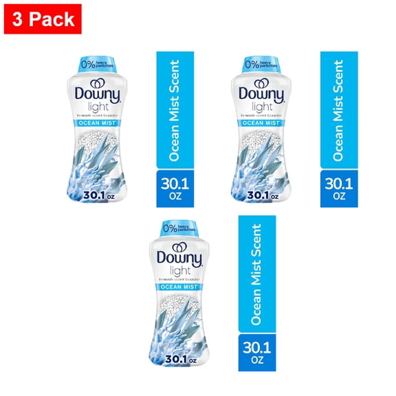 Downy Light Ocean Mist In-Wash Scent Booster Beads 30.1 oz - 3 Pack