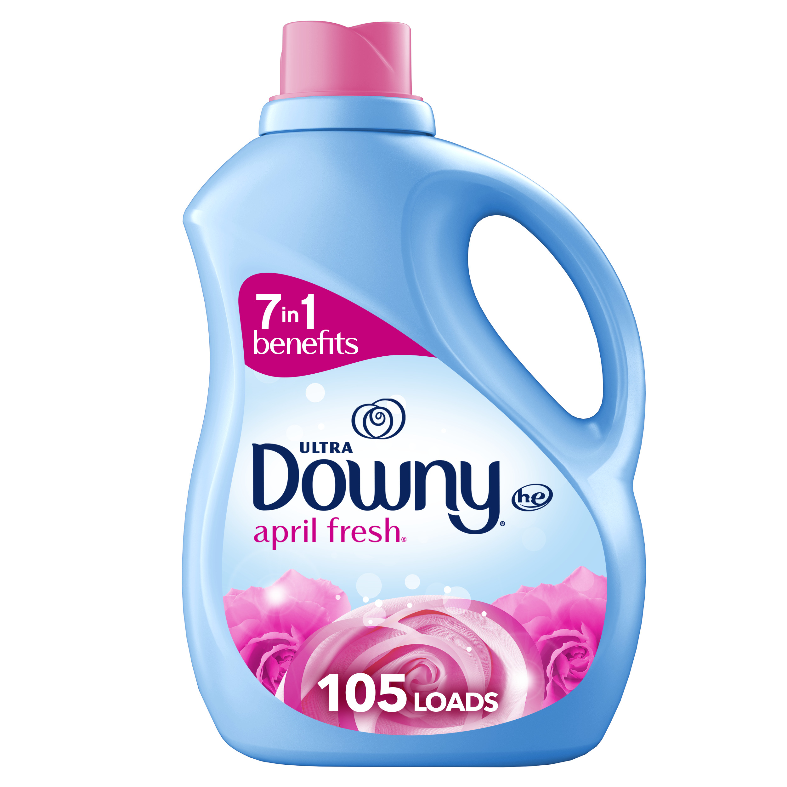 Downy Liquid Fabric Softener, April Fresh, 77 fl oz, 105 Loads - image 1 of 15