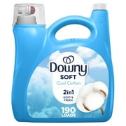 Downy Liquid Fabric Softener, Cool Cotton Scent, 140 fl oz, 190 Loads