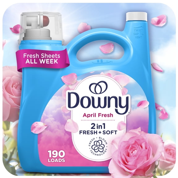 Downy Liquid Fabric Softener and Conditioner, April Fresh Scent, 140 fl oz, 190 Loads