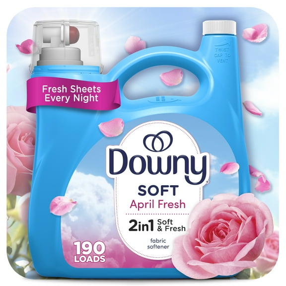 Downy Liquid Laundry Fabric Softener and Conditioner, April Fresh Scent, 140 fl oz, 190 Loads