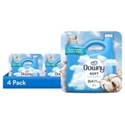 4 pack Downy Liquid Laundry Fabric Softener and Conditioner, Cool Cotton Scent, 140 fl oz, 190 Loads