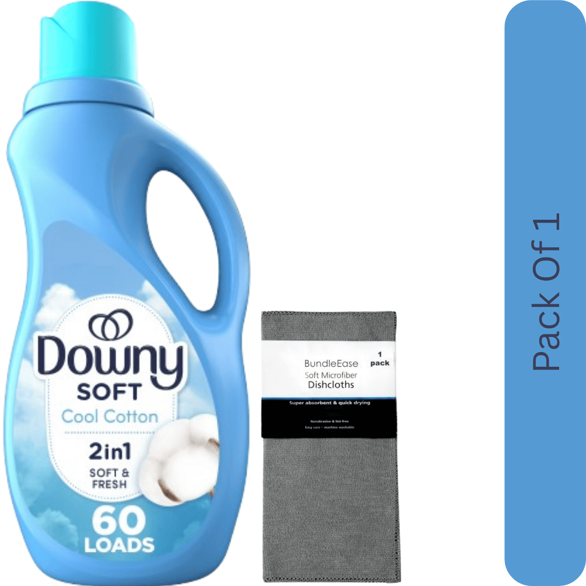 Downy Liquid Laundry Fabric Softener and Conditioner, Cool Cotton Scent ...
