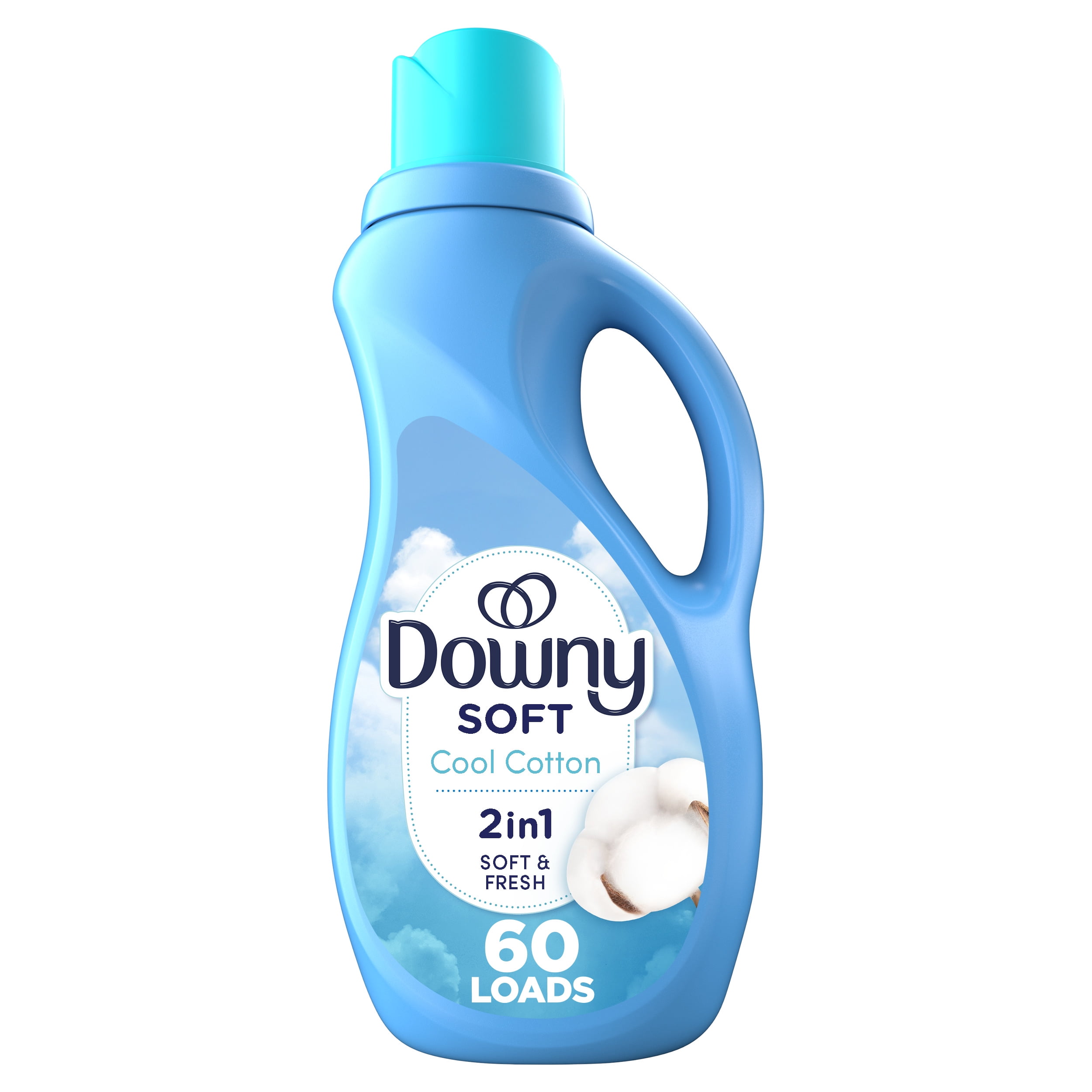 Downy Liquid Laundry Fabric Softener and Conditioner, Cool Cotton Scent, 44 fl oz, 60 Loads