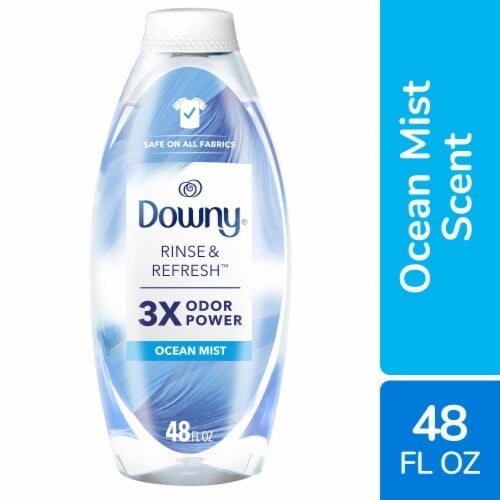 Downy Ocean Mist Rinse & Refresh Laundry Odor Remover and Fabric Softener 48 fl oz Packaging May Vary
