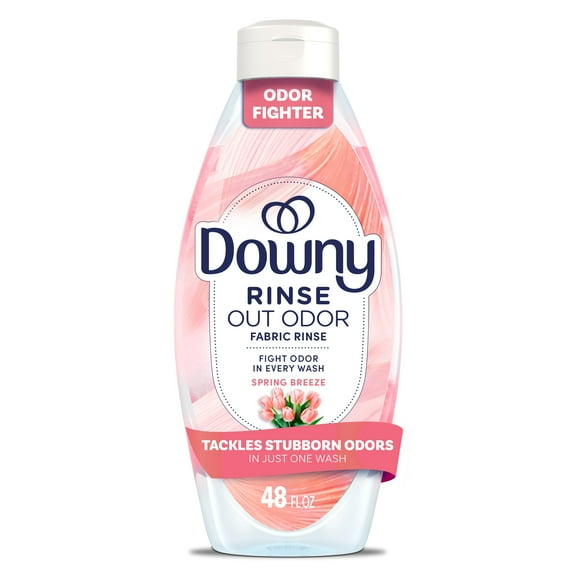 Downy Rinse Out Odor Laundry Rinse, Tackles Tough Odors, Spring Breeze Scent, 48 fl oz
