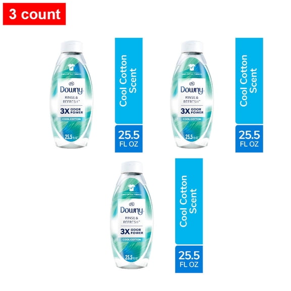 Downy Rinse & Refresh Cool Cotton Liquid Fabric Softener 25.5 fl oz - 3 count