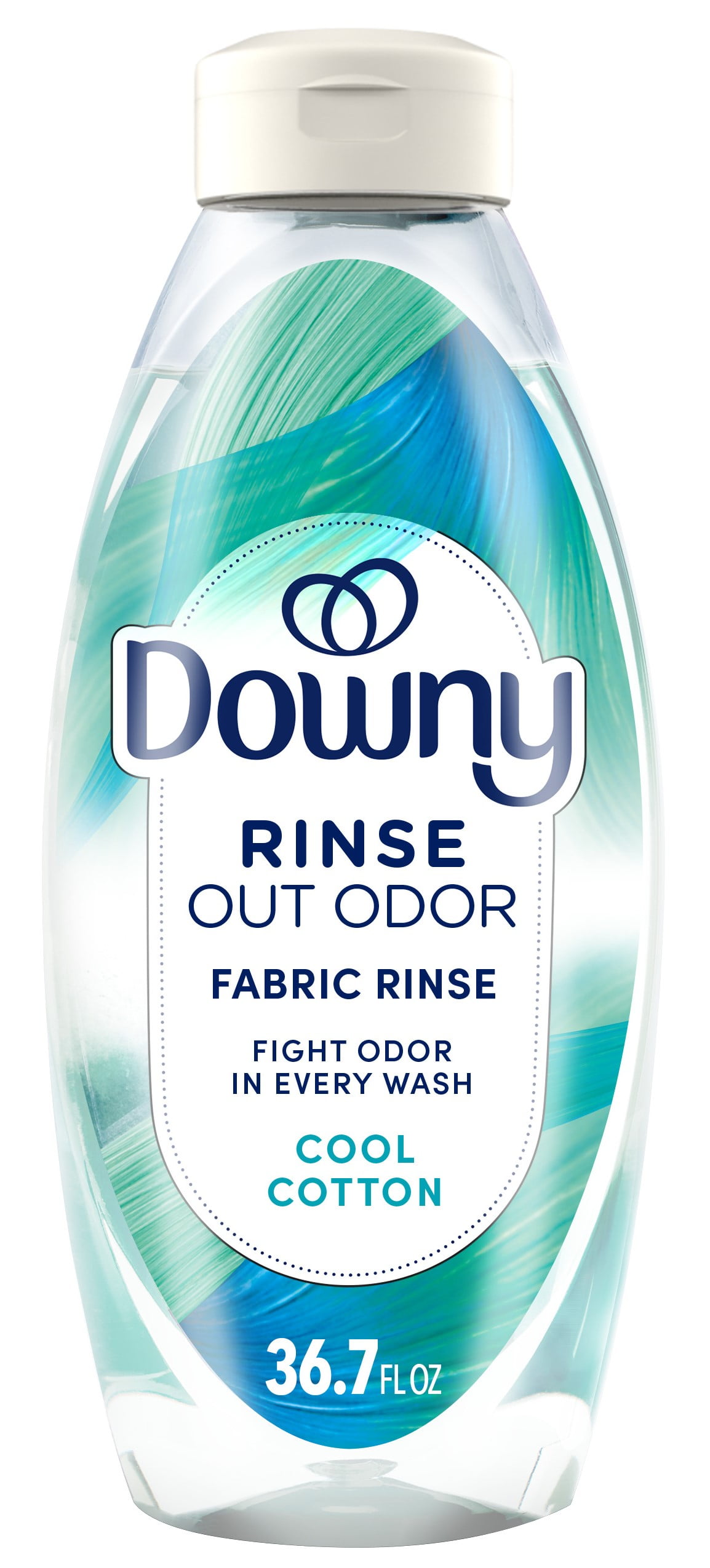 Downy Fabric Rinse Laundry Odor Remover and Softener, Cool Cotton Scent, 36.7 fl oz