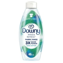 Downy Fabric Rinse Laundry Odor Remover and Softener, Cool Cotton Scent, 48 fl oz