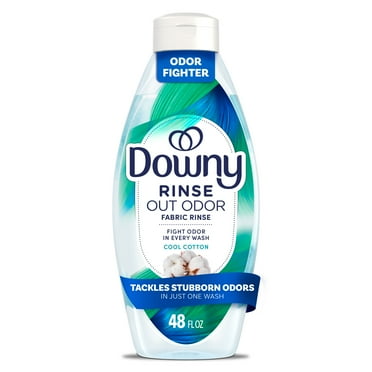 Downy Rinse Out Odor Laundry Rinse, Tackles Tough Odors, Cool Cotton Scent, 48 fl oz