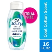 Downy Rinse & Refresh Laundry Odor Remover and Fabric Softener, Cool Cotton, 16 Fl Oz, 16 Fl Oz Packaging May Vary