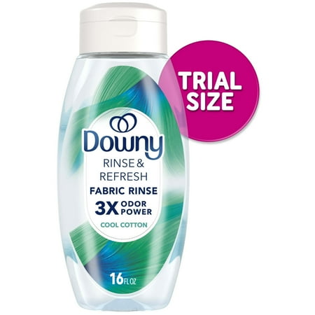 Downy Rinse & Refresh Laundry Odor Remover and Fabric Softener, Cool Cotton, 16 fl oz (2 Pack)