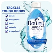 Downy Rinse Out Odor Laundry Rinse, Tackles Tough Odors and Refreshes, Ocean Mist Scent, 48 fl oz