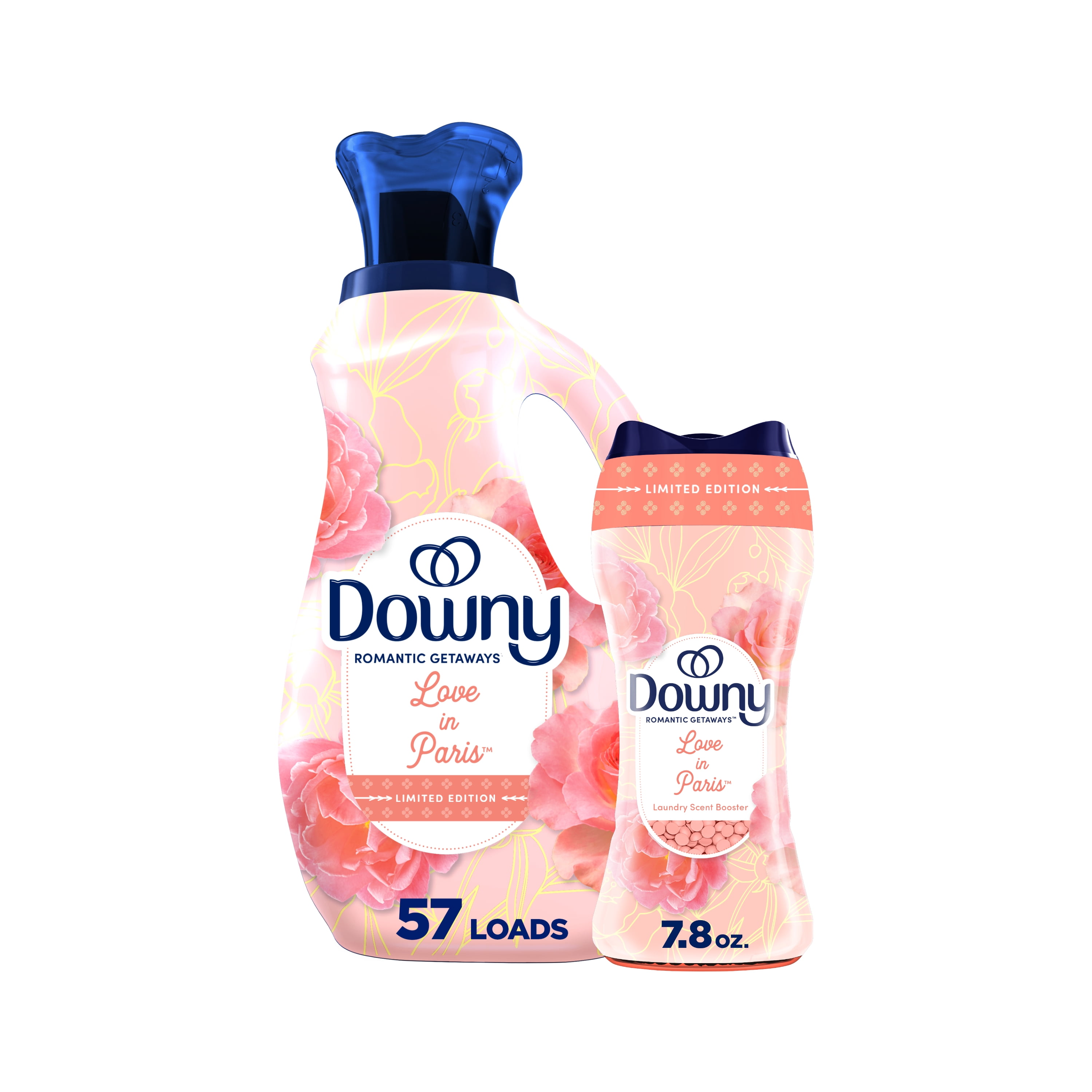 Downy Getaways Collection Fabric Softener & Laundry Scent Booster Beads Bundle in the Love in Paris Scent