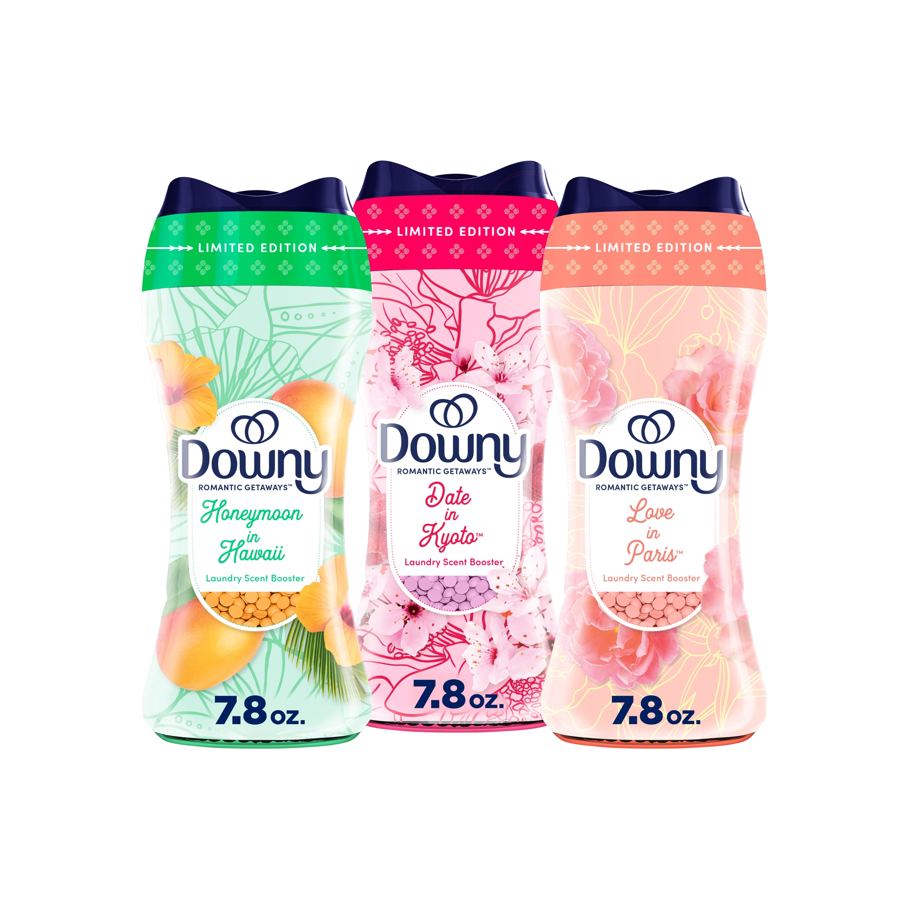Downy Getaways Collection Laundry Scent Booster Beads Bundle, Includes all 3 Limited Scents