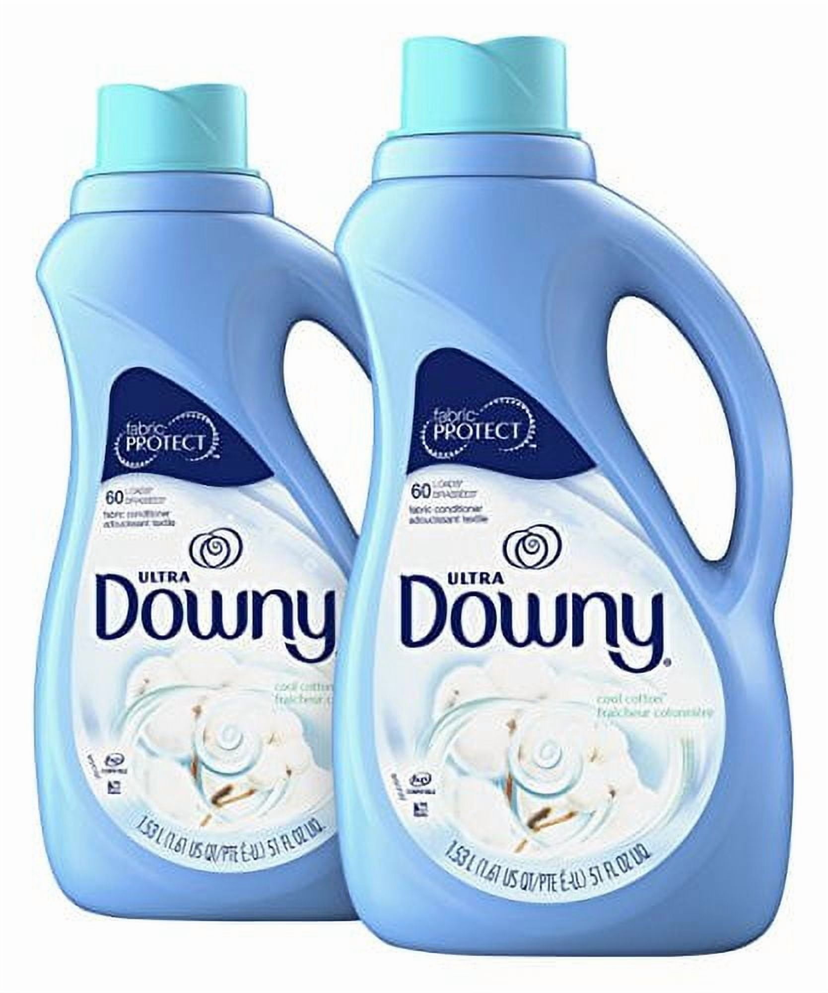 Downy Ultra Cool Cotton Liquid Fabric Softener, 2 Count, 51 Fluid Ounce Each