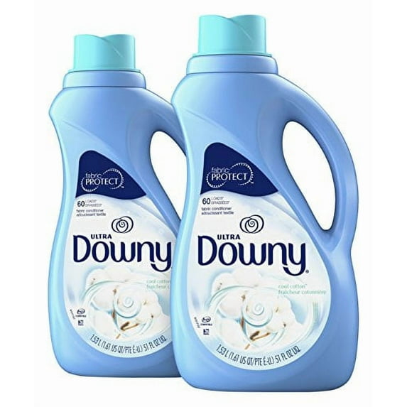 Downy Ultra Cool Cotton Liquid Fabric Softener, 2 Count, 51 Fluid Ounce Each