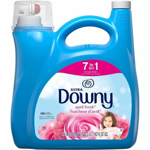 Downy Ultra Fabric Conditioner, 140 oz (8.75 lb), April Fresh Scent, Anti-static, Easy to Use, Light Blue (10051) | 2 Bottles