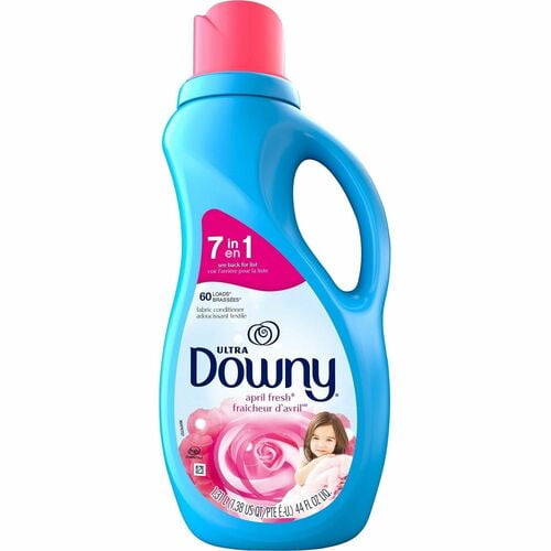 Downy Ultra Fabric Conditioner, 44 oz (2.75 lb), April Fresh Scent, Anti-static, Easy to Use, Light Blue (10033) | 2 Bottles