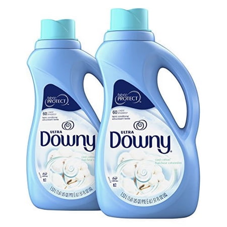 Downy Ultra Liquid Laundry Fabric Softener, Cool Cotton Scent, 120 Total Loads, 2 Pack