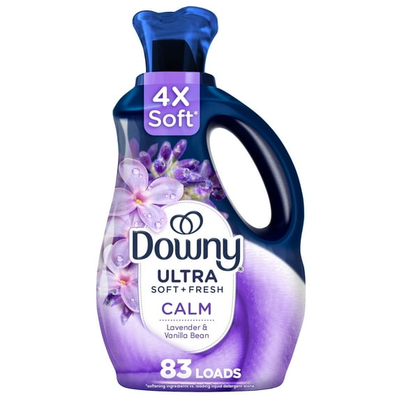 Downy Ultra Soft + Calm Fabric Softener - Lavender & Vanilla Bean - 56 oz (Pack of 2)