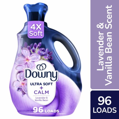 Downy Ultra Soft Fabric Softener Liquid, Calm, Lavender and Vanilla Bean, 64 fl oz, 96 Loads 64 fl oz