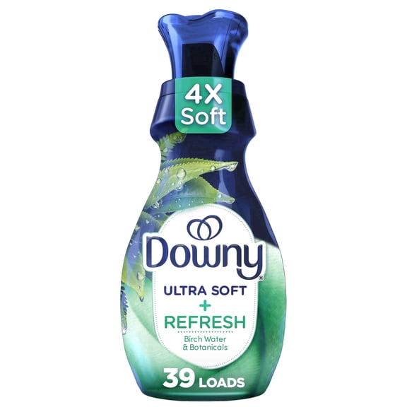 Downy Ultra Soft Fabric Softener Liquid, Refresh, Birch Water and Botanicals, 26 fl oz, 39 Loads