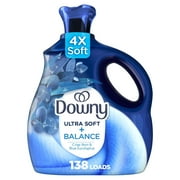 Downy Ultra Soft Liquid Fabric Softener, Balance, Crisp Rain & Blue Eucalyptus, 93 fl oz, 138 Loads