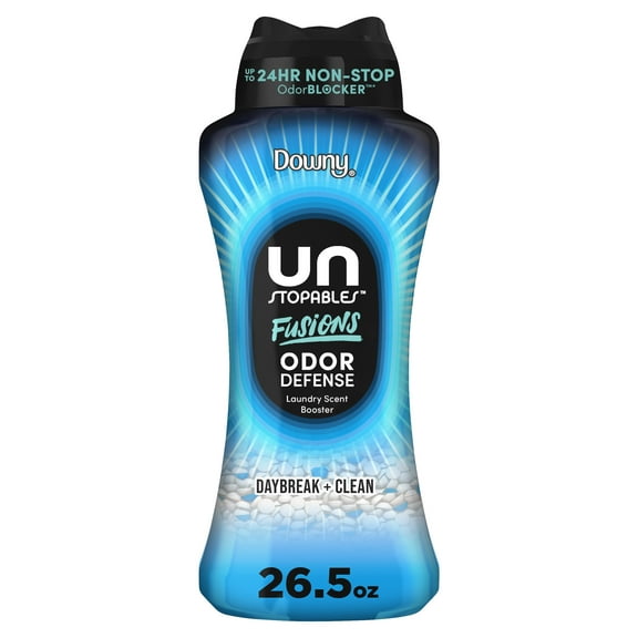 Downy Unstopables Fusions Odor Defense In-Wash Laundry Scent Booster Beads, Daybreak & Clean Scent, 26.5 oz