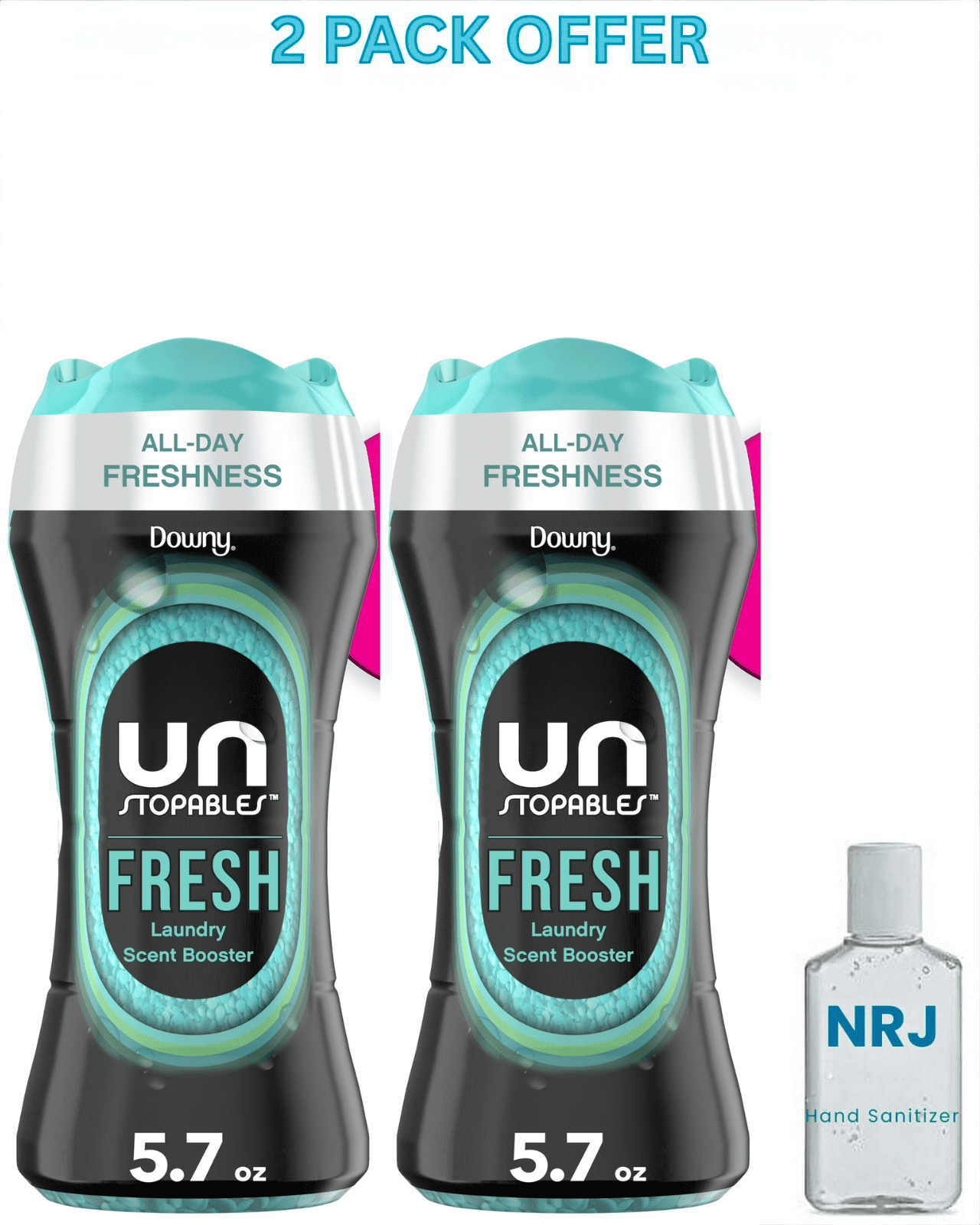 Downy Unstopables In-Wash Scent Booster Laundry Beads, Fresh Scent, 5.7 oz
