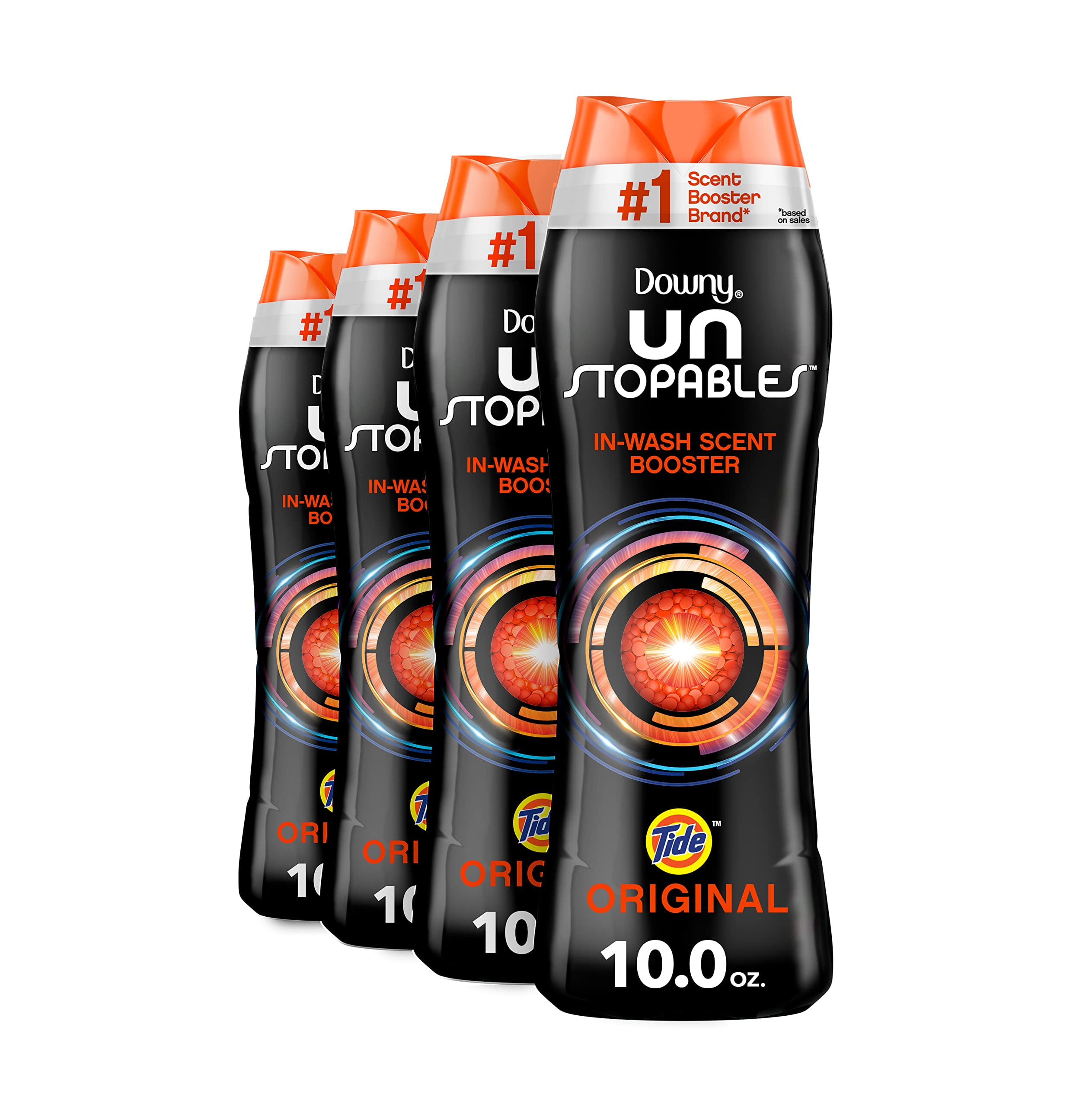 Downy Unstopables Laundry Scent Booster Beads For Washer, Tide Original Scent, 10 Oz (Pack Of 4)