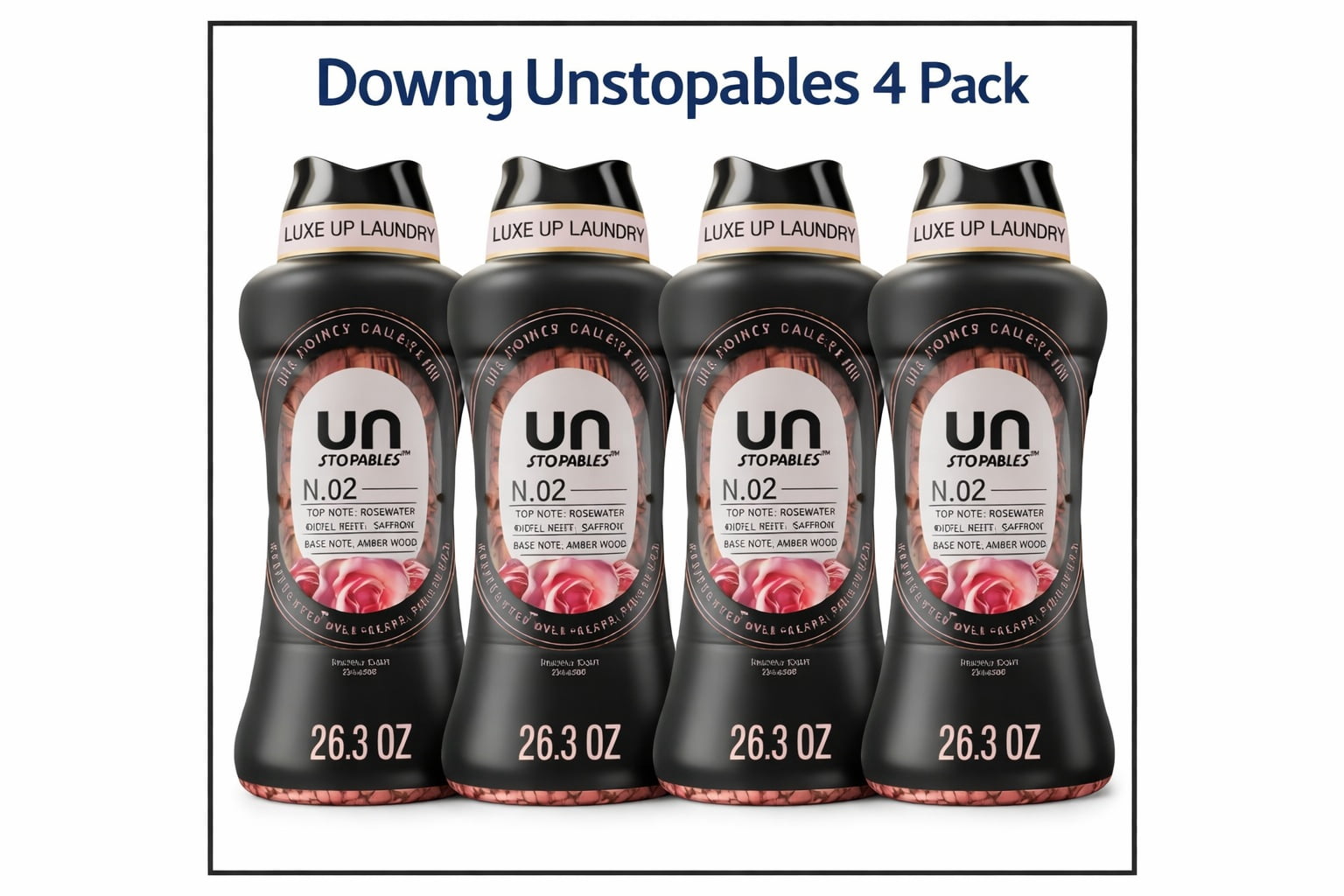 Downy Unstopables Unlimited Collection Scent Booster Beads, No. 2, 26.3 oz, 4 Pack