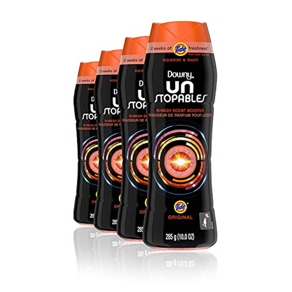 Downy Unstopables in-wash Scent Booster Beads, Tide Original Scent, 10 oz, 4 Count