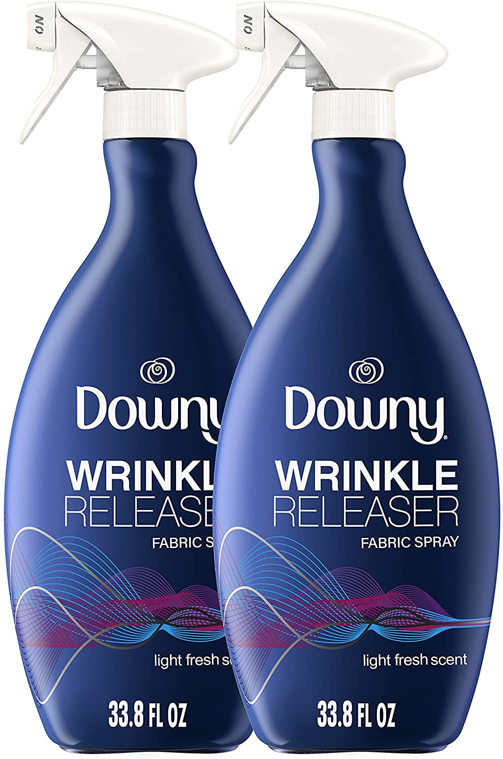Downy Wrinkle Release Spray, Fabric Refresher and Ironing Aid, Light Fresh  Scent, 33.8 Fluid Ounce, 2 Pack