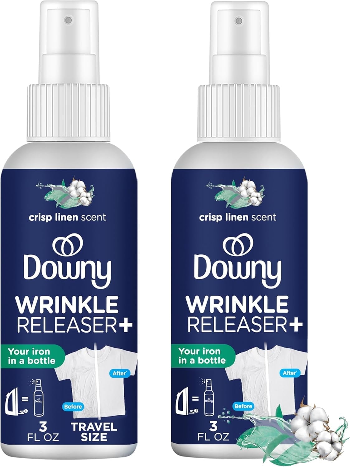 Downy Wrinkle Release Spray, Travel Size Spray, All In One Formula, Removes Wrinkles, Static and