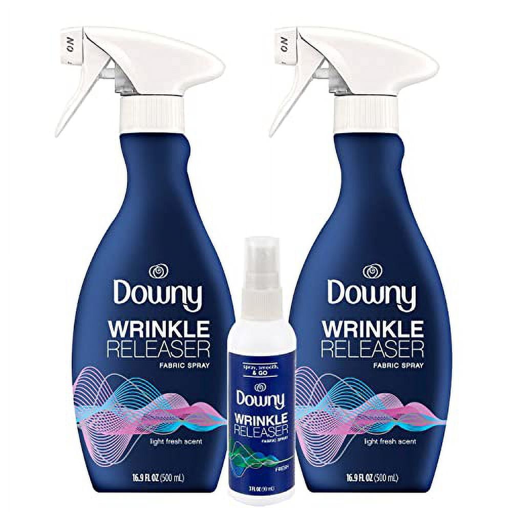 Downy Wrinkle Releaser 16.9 fl oz (2) With Travel Size Spray 3oz ...