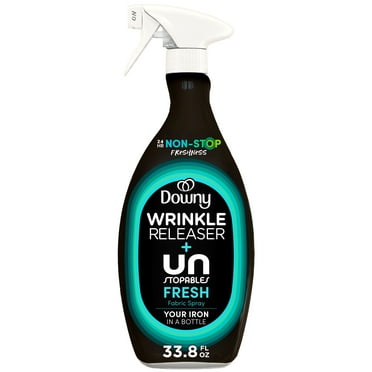 Downy Wrinkle Releaser and Refresher Fabric Spray, Unstopables Fresh Scent, 33.8 fl oz
