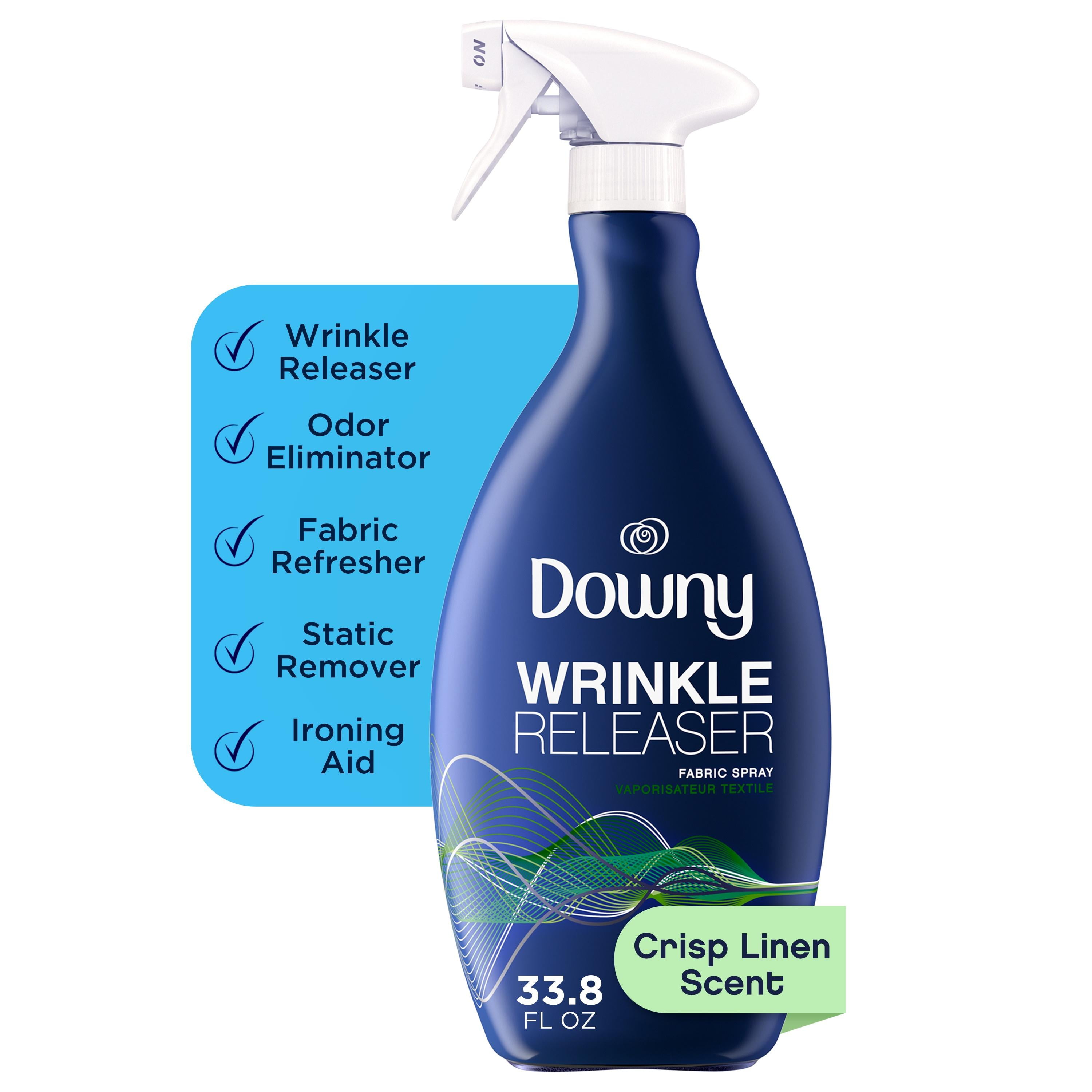 Downy Wrinkle Releaser and Refresher Fabric Spray Starch Alternative Crisp Linen Scent 33.8 Fluid Ounces 1 Count